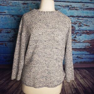 A Knitch Above loose knit sweater blue white Large